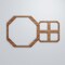Ekena Millwork Medium Johnston Decorative Fretwork Wood Wall Panels, Walnut, 25 3/4"W x 15 3/8"H x 3/8"T WALW16X16X0375JHNWA - alternate 2